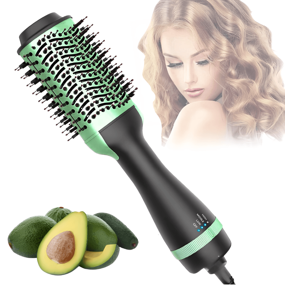 Cepillo Secador Alisador 3D con Infusión de Aguacate - Con Revestimiento Cerámico de 2000W